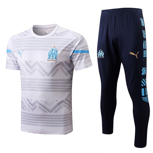 Camiseta Marsella Conjunto Completo 2022 2023 Blanco